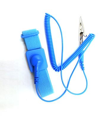 China Anti - Allergic Esd Products Wrist Strap Washable Blue Color 10e9 Surface Resistance for sale