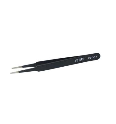 China Anti Static Hand Tool Black ESD Safe Tweezers For Industrial Manufacturing Operations for sale