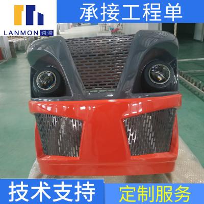 China Durable Fiberglass Trailer Parts FRP Tractor Bonnet Fire Retardant UV Protection for sale