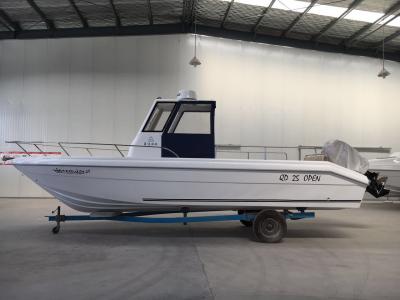 China Fiberglass fishing boat/Tracffic boat/25 feet FRP open boat for sale
