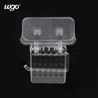 China No Drilling WGO Soap And Tissue Holder Integrated Transparent Bathroom Shelf for sale