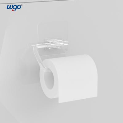 China O banheiro autoadesivo da montagem da parede ajusta o suporte claro do suporte do rolo do papel higiênico à venda