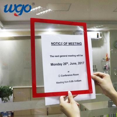 China Signs Display Frame A Wall Self Adhesive Mounting Signs Display Frames Document Pocket for sale