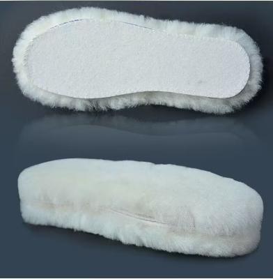 China Pure Wool /Sheepskin   Insoles  ,  White Color , optional sizes for sale