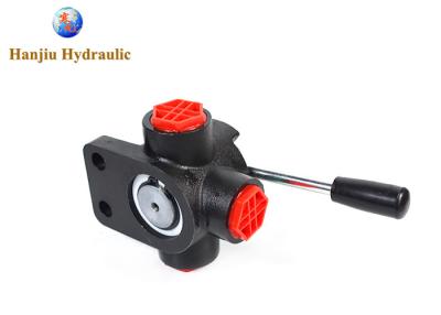 China Rotary Control Lever Operated Hydraulic Diverter Valve 24gpm G1/2 Ports for sale