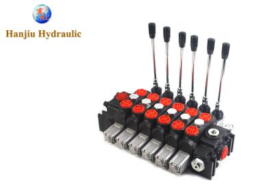 China Sectional Directional Control Valves 36.8gpm Hydraulic Valves With 6 Control Lever For Dump Truck en venta
