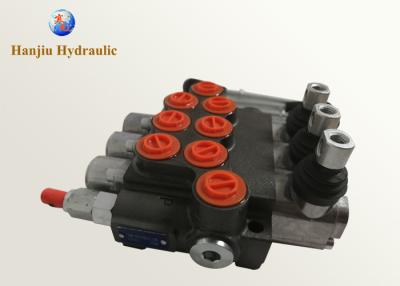 Cina 3 valvole di regolazione direzionali idrauliche manuali delle sezioni SD53, valvola idraulica della leva della mano in vendita