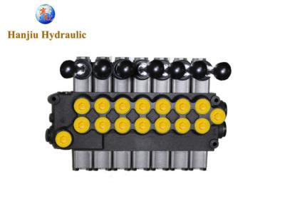 China 45LPM Hydraulic Motor Control Valve Monoblock Direction Flow Control Valve 7 Spools for sale