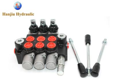 China Hydraulic Loader Control Valve Three Spool 3 Way 2 Position Spring Center Spools for sale
