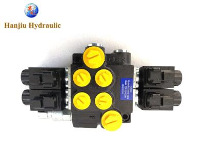 中国 2つの銀行油圧ソレノイドの制御弁13gpmは24のボルトDcの手動方向制御弁電磁弁を制御します 販売のため