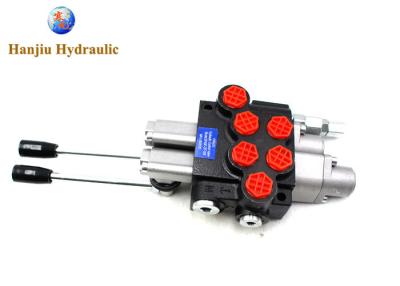 China Hydraulic Control Solenoid Valve Two Spool Hydraulic Valve 40 Liters With Single Float Detent for sale