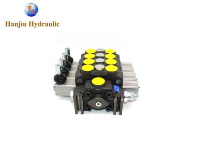 China 4 Section Open Center Motor Spools Directional Control Valve With Three Position Detent for sale