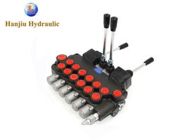 China Joystick Tractor Loader 6 Spools 11gpm Monoblock Hydraulic Directional Control Valve Sae Ports for sale