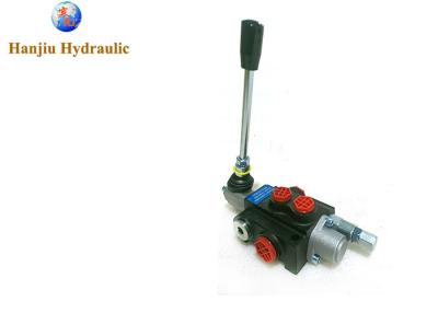 China Mini Loader Hydraulic Spool Valve 1 sección con 1 encanilla un 40l/Min Detent Valve Closed Center en venta