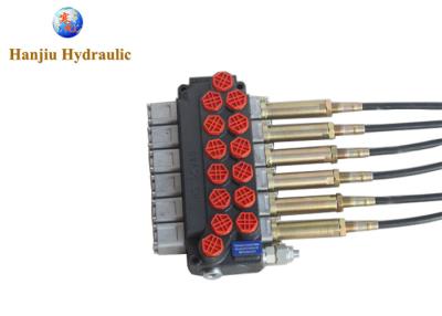 China Round Bale Wrappers Hydraulic Directional Valve Sectional Valve With Flexible Cables for sale