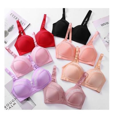 China Flower Wireless Push Up Bra Full Cup 105cm Bust Big Breasted Wire Free for sale