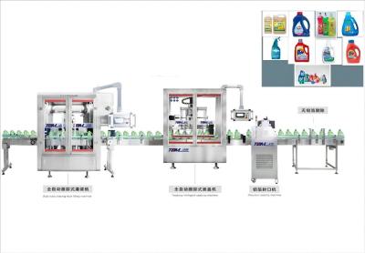 China Capping And Labeling Detergent Filling Machine 1L-3L 1500BPH for sale