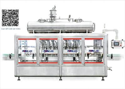 Chine Machine automatique de remplissage de lubrifiants contrôlée par PLC de type linéaire 1L-5L à vendre