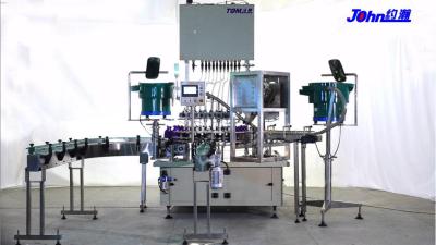 China Máquina de llenado de desinfectante rotativo 1200BPH Máquina de llenado 3 en 1 en venta