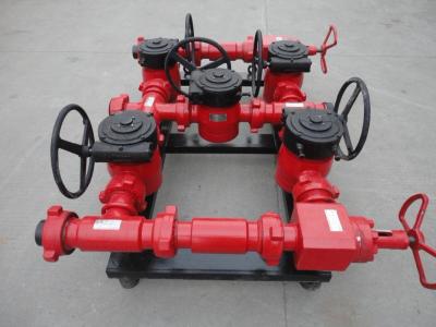 China High Pressure Hydraulic Choke Manifold Oil And Gas Drilling Equipment 3 1 / 8