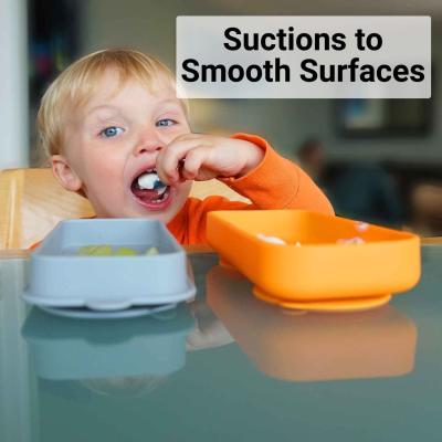 China Leakproof Durable Suction Plates And Bowls , Harmless Silicone Baby Bowls Suction for sale