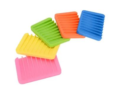 China Bathroom Silicone Soap Dish Tray Holder Waterproof For Kitchen for sale