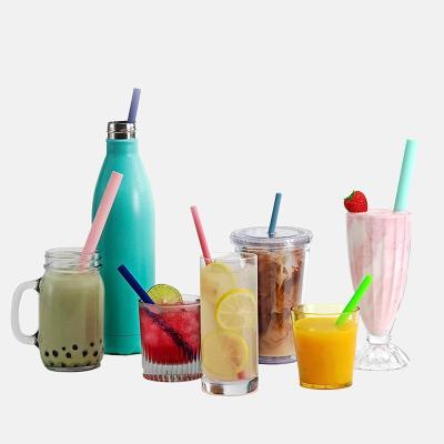 China Washable Cocktail Silicone Smoothie Straws Harmless Multicolor for sale