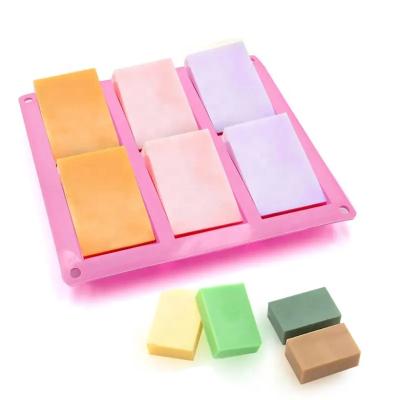China Rectangular Silicone Kitchen Product Soap Mold Flexible Practical for sale