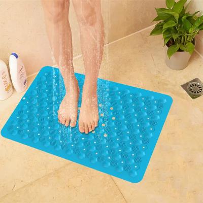 China Practical Rectangular Suction Shower Mat , Gorilla Grip Patented Shower And Bath Mat for sale