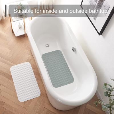 China Sturdy Washable Silicone Non Slip Bath Mat For Bathroom Rectangular shape for sale