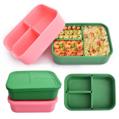 China Shatterproof Harmless Silicone Lunch Containers , Microwaveable Silicone Storage Box for sale