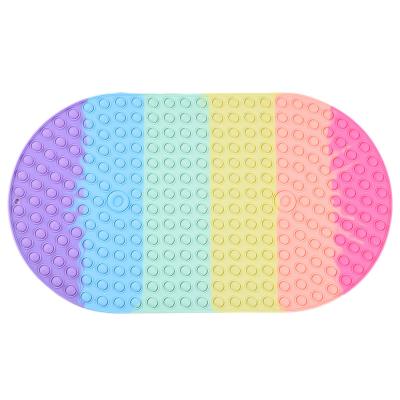 China Non Slip Silicone Bathtub Mat Multipurpose With Suction Cups for sale