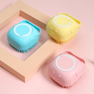 China Eco Friendly Silicone Body Scrubber With Soap Dispenser For Shower for sale