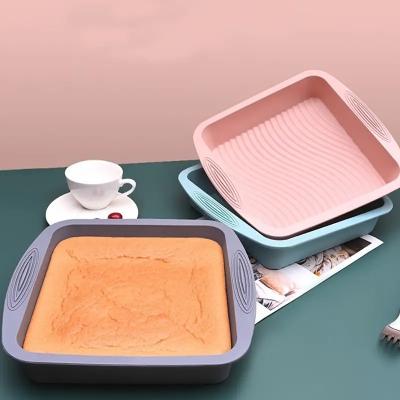 China Non Stick Silicone Square Cake Pan Easy Release Heat Resistant For Baking Cakes for sale