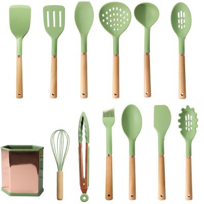 China 13 Pcs Silicone Cooking Utensils Kitchen Utensil Set Kitchen Gadgets & Kitchen Tool Turner Tongs, Spatula, Spoon, Brush for sale