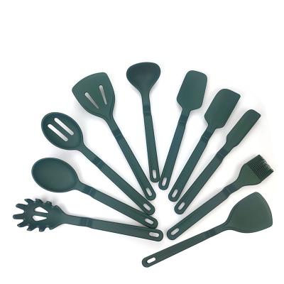 China  10 Pcs Silicone Kitchen Cookware Utensils Set Kitchen Cooking Tools Includes Spatula Spoon Turner Whisk Tong, Dishwash for sale