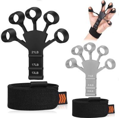 China Grip Strength Trainer Finger Hand Strengthener 8 Resistant Level Exerciser Adjustable Hand for Therapy Relieve Pain for sale