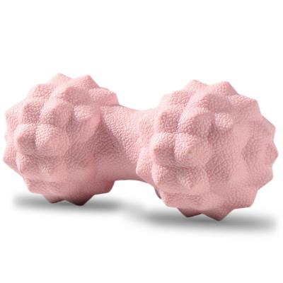China Bola de massagem de amendoim de silicone bola de massagem de lacrosse dupla bola de rolos de massagem para liberação de terapia muscular à venda