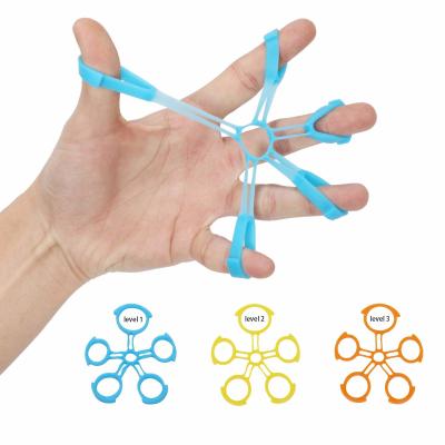 China Non-Toxic Silicone Finger Stretcher Silicone Grip Device Finger Exercise Stretcher for sale