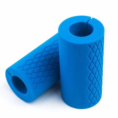 China Soft Silicone Barbell Grips Fit Standard Barbell Dumbell Handles Bar Grips For Weightlifting for sale