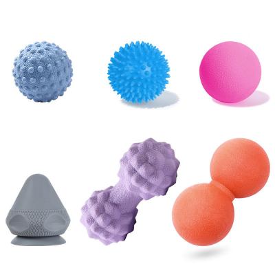China Silicone Peanut Lacrosse Ball Trigger Point Massage Ball Set For Myofascial / Deep Tissue for sale