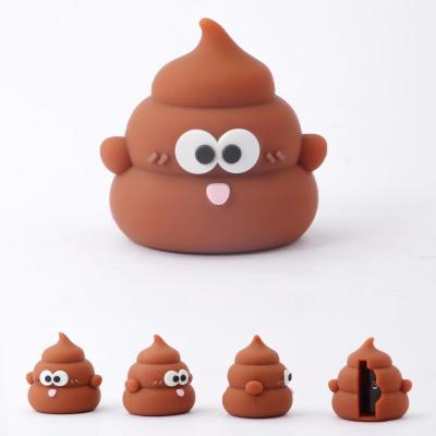 Chine Poop Manual Pencil Sharpener For Kids Kawaii School Office Supplies Gift Mini Silicone Stationery à vendre