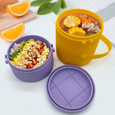 China Double Layer Bento Lunch Box LeakProof Stackable Lunch Containers For Adults Kids Meal Prep Food Storage Containers for sale