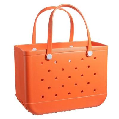 China Waterproof Beach Tote Bag, Washable Anti-tip Durable Beach Storage Basket Hole Opening Tote Bag for sale