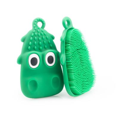 China Baby Shower Brush, Silicone Body Scrubber Toddlers Hair Brush Body Massager Washing Comb Body Scruber Kids for sale