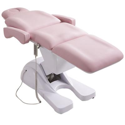 China 4 Motors Electric USB Facial Clinic Massage Bed With Stool And Cabinet for sale
