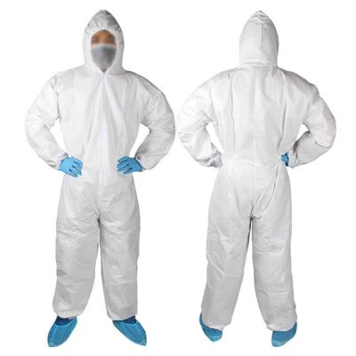China PP Non Woven Coverall For Pesticide Spraying , PE Film Chemical Resistant Coveralls  for sale