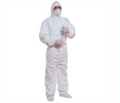 China Category 3 Breathable Disposable Coverall Suit Dustproof With Hood / Collar for sale