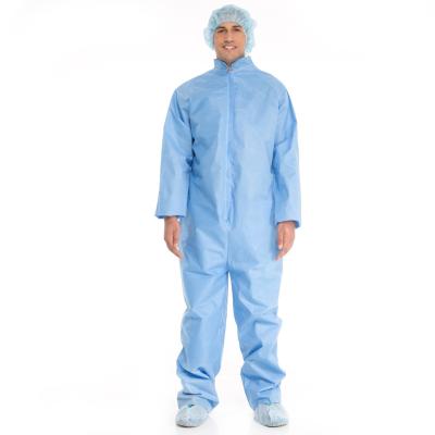 China Disposable Non woven Protective Safety Coverall / Work Suit With Collar for sale