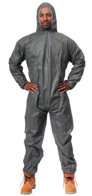 China Waterproof Non Woven PP + PE coating Gray Disposable Coverall Suit for sale